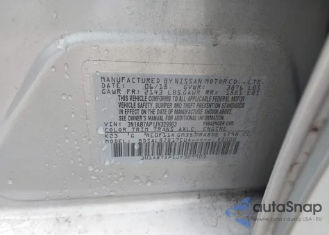 2018 Nissan Sentra S из США, поврежденный, VIN 3N1AB7AP1JY329903